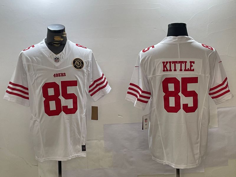 Men San Francisco 49ers #85 Kittle White three generations 2024 Nike Limited NFL Jersey style 2->san francisco 49ers->NFL Jersey